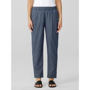 Eileen Fisher Airy 100% Organic Cotton Twill Tapered Pant